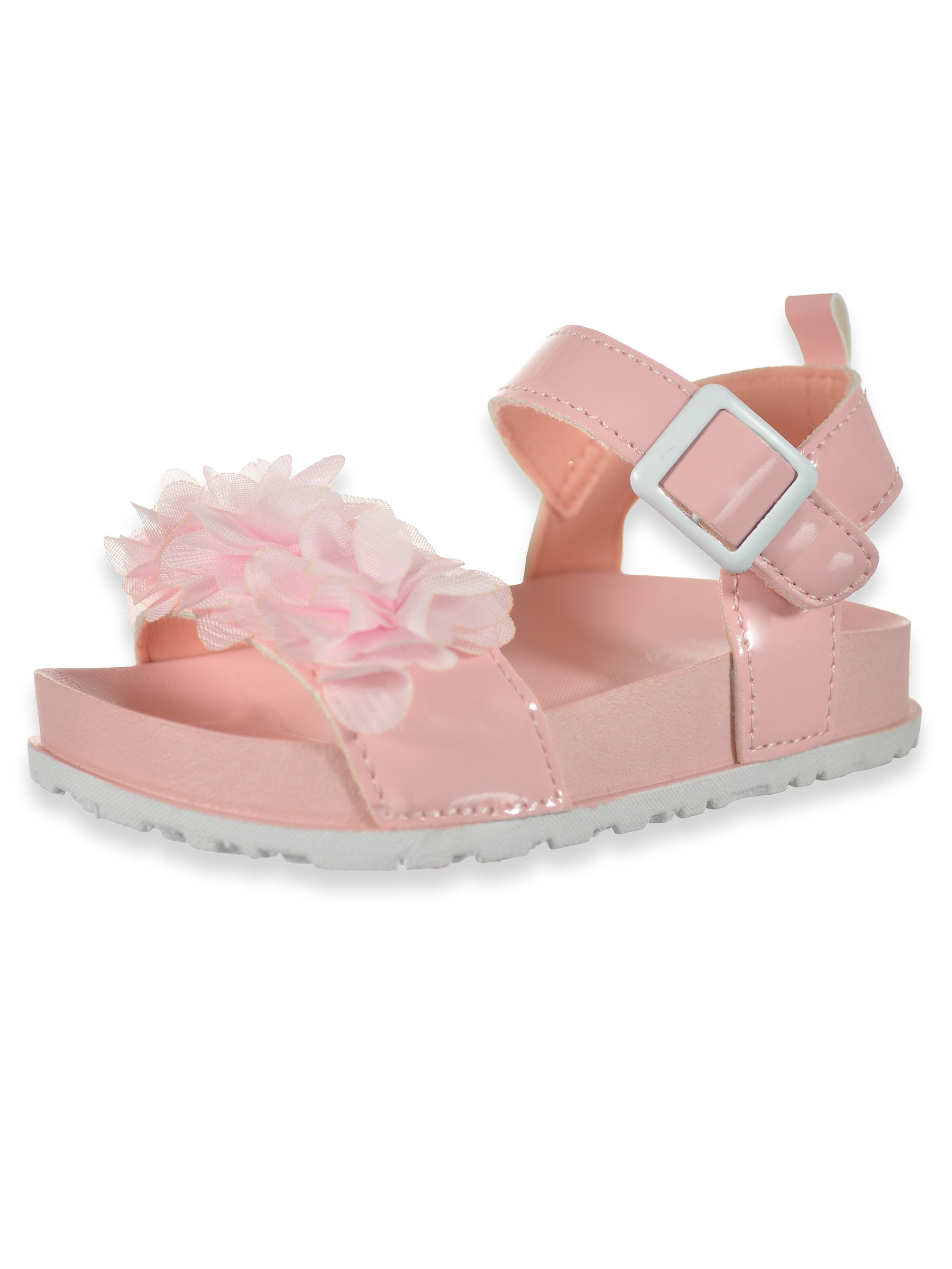First Steps Baby Girls' Flower Patent Leather Sandals - Picture 4 of 6