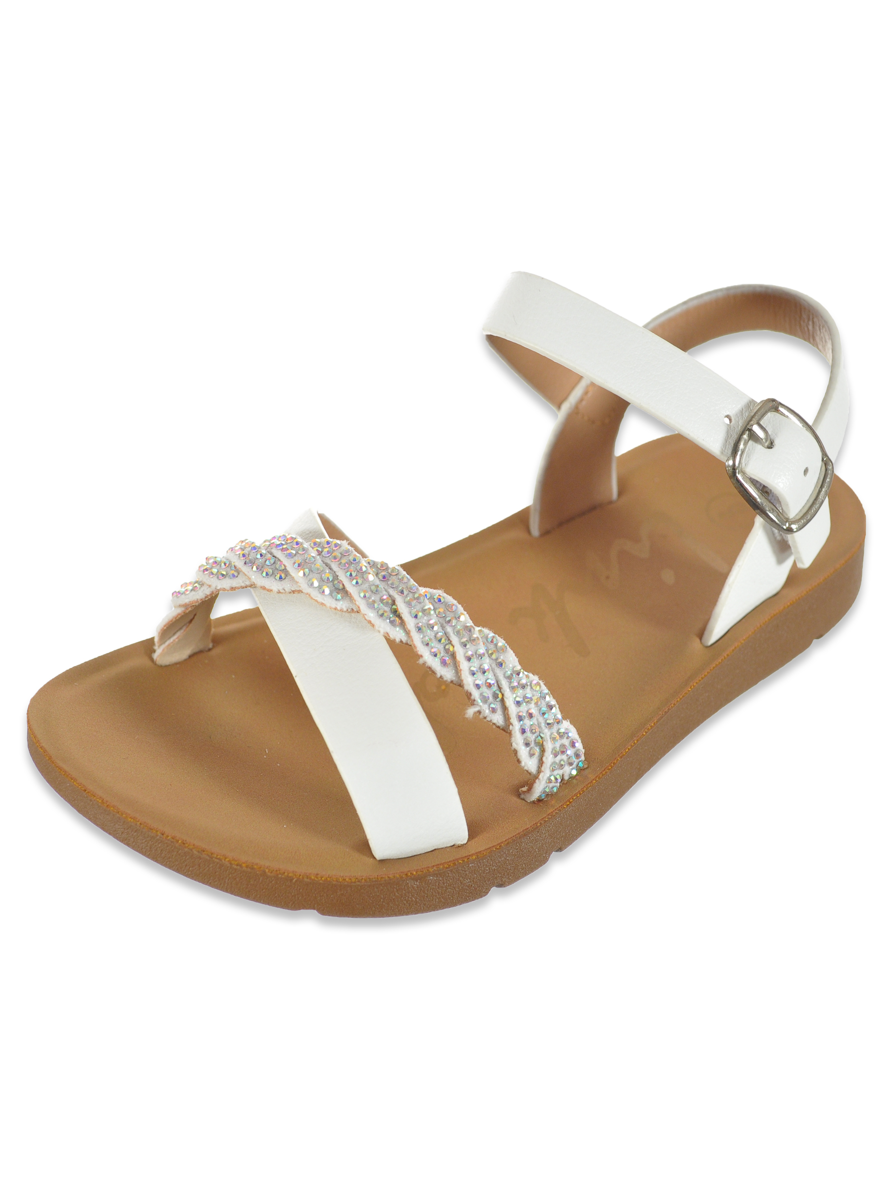 Link Girls' Cross-Strap Sandals - silver, 5 toddler - Picture 5 of 7