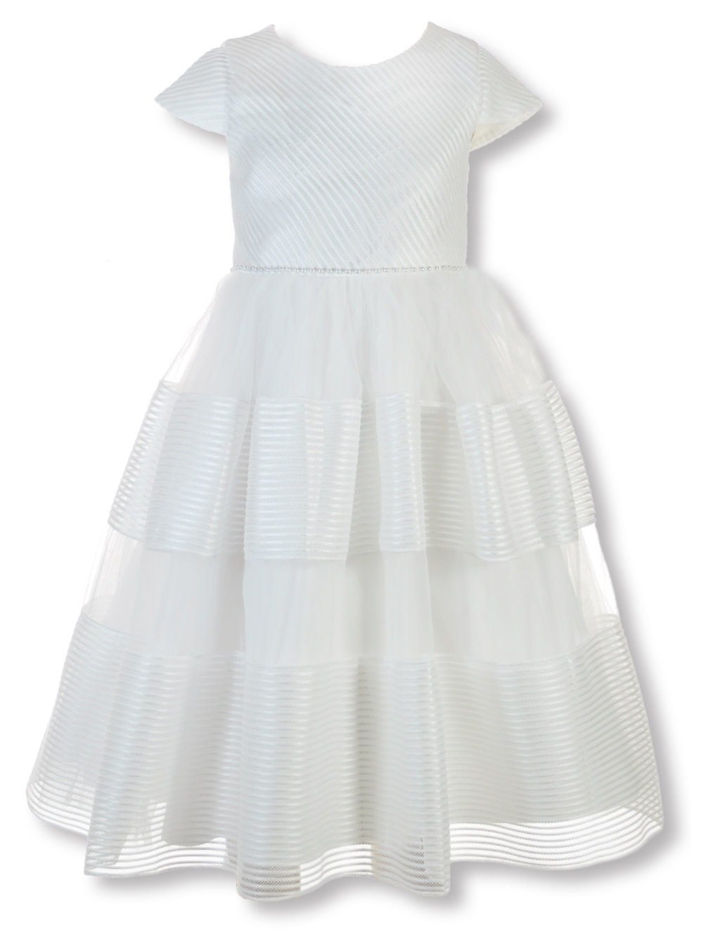 Pink Butterfly Girls' Pearl Stripe Dress - Picture 7 of 9