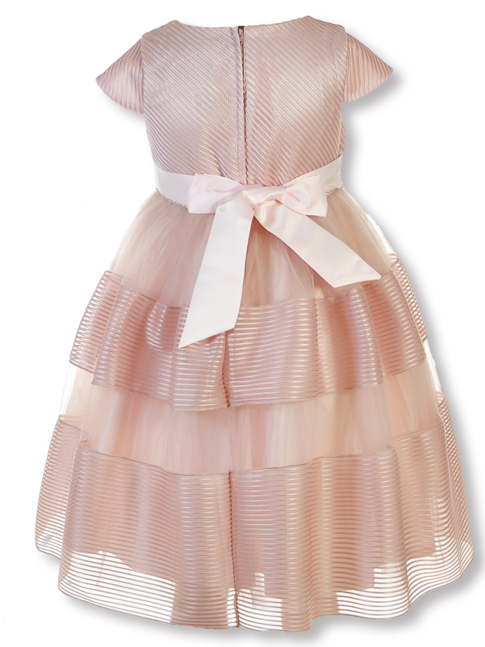Pink Butterfly Girls' Pearl Stripe Dress - Picture 9 of 9