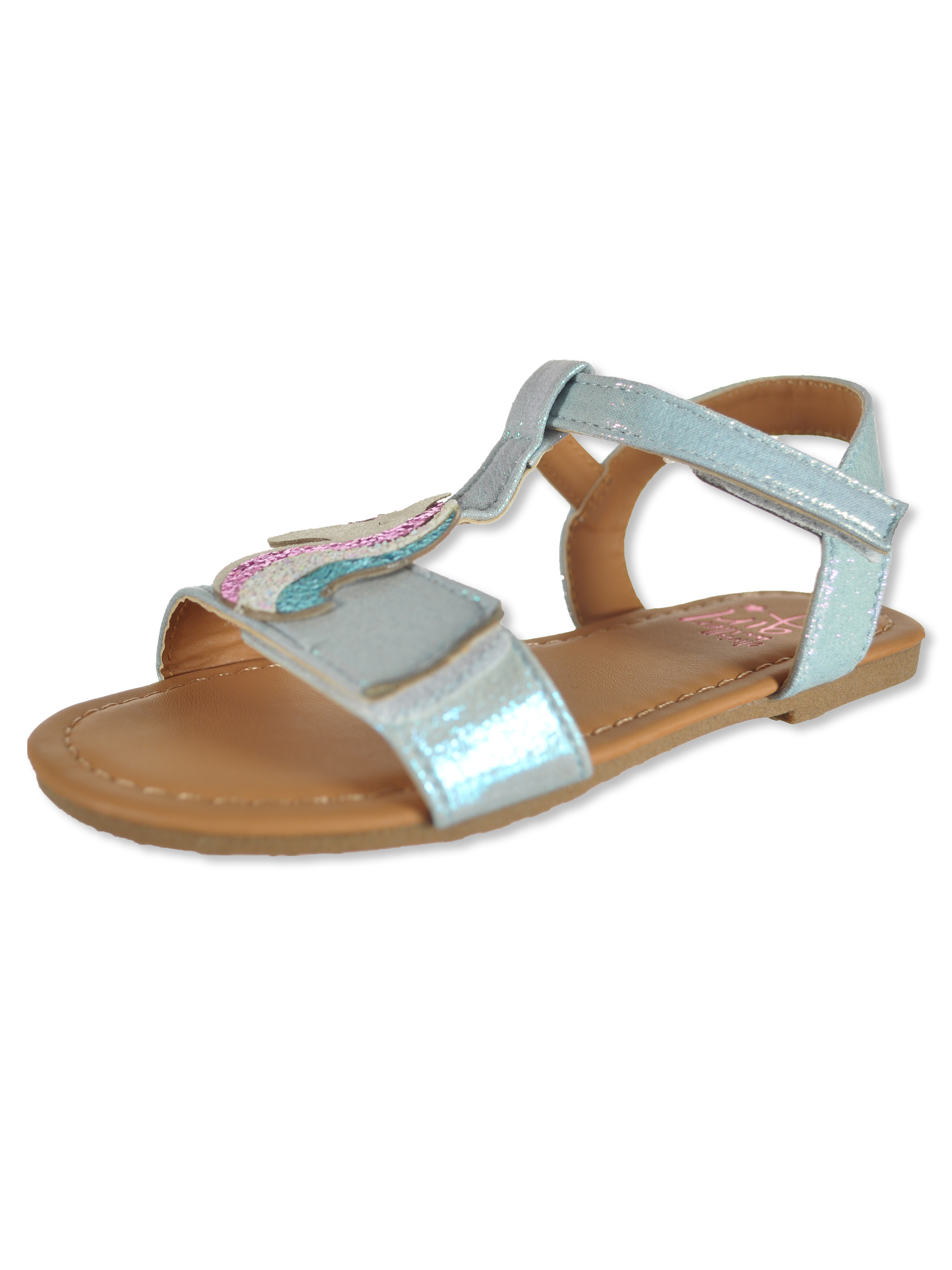 Olivia Miller Girls' Metallic Unicorn Sandals Color: pink Size: 5 toddler - Picture 6 of 8