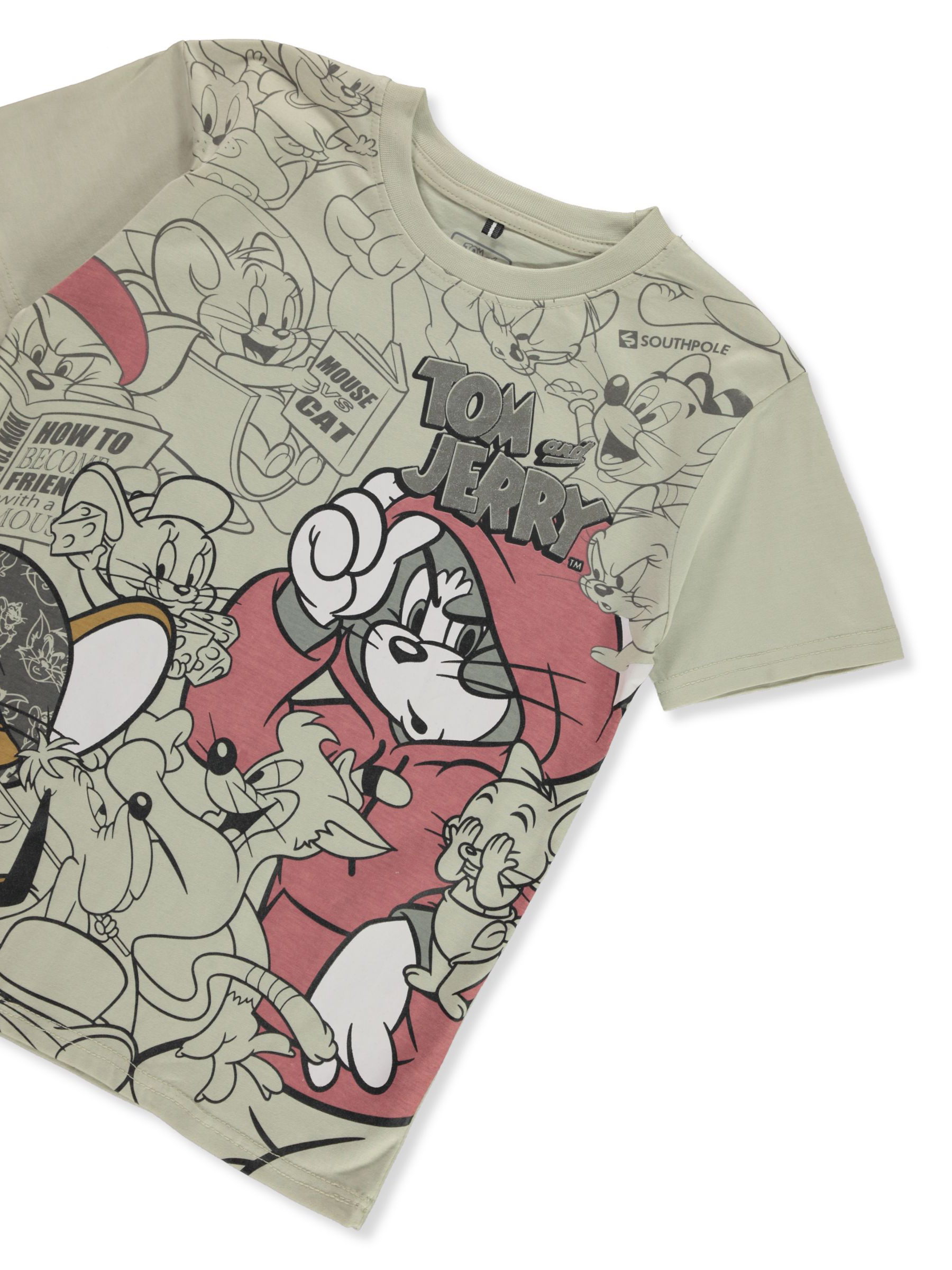 Tom & Jerry Boys' Foil T-Shirt Color: black Size: 14 - 16 - Picture 6 of 10