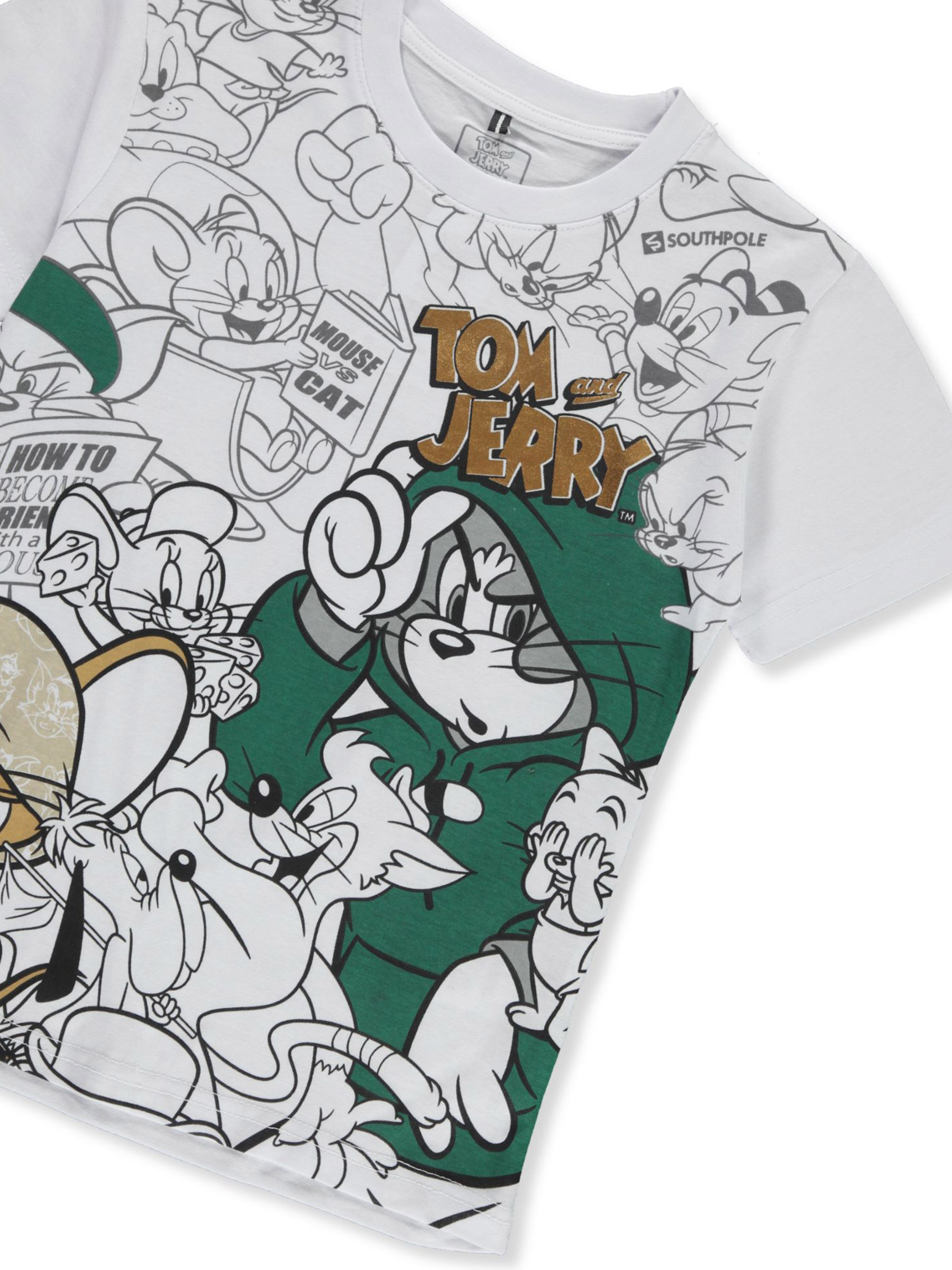 Tom & Jerry Boys' Foil T-Shirt Color: black Size: 14 - 16 - Picture 9 of 10