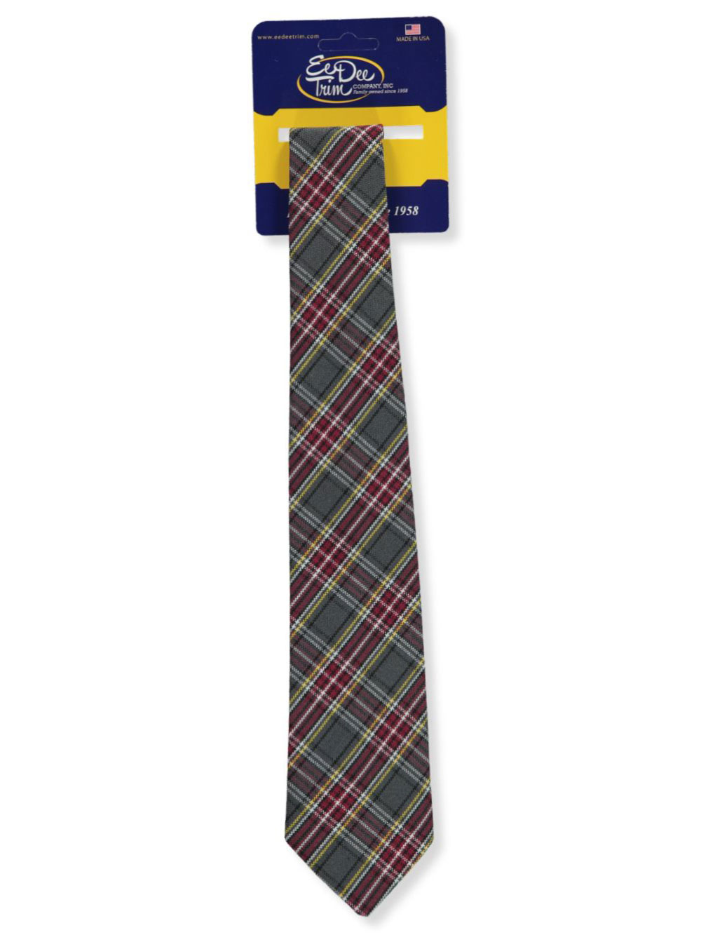 Cookie's Boys' Four-In-Hand Tie Color: navy/red/white *plaid #36* Size: one size - Picture 18 of 43