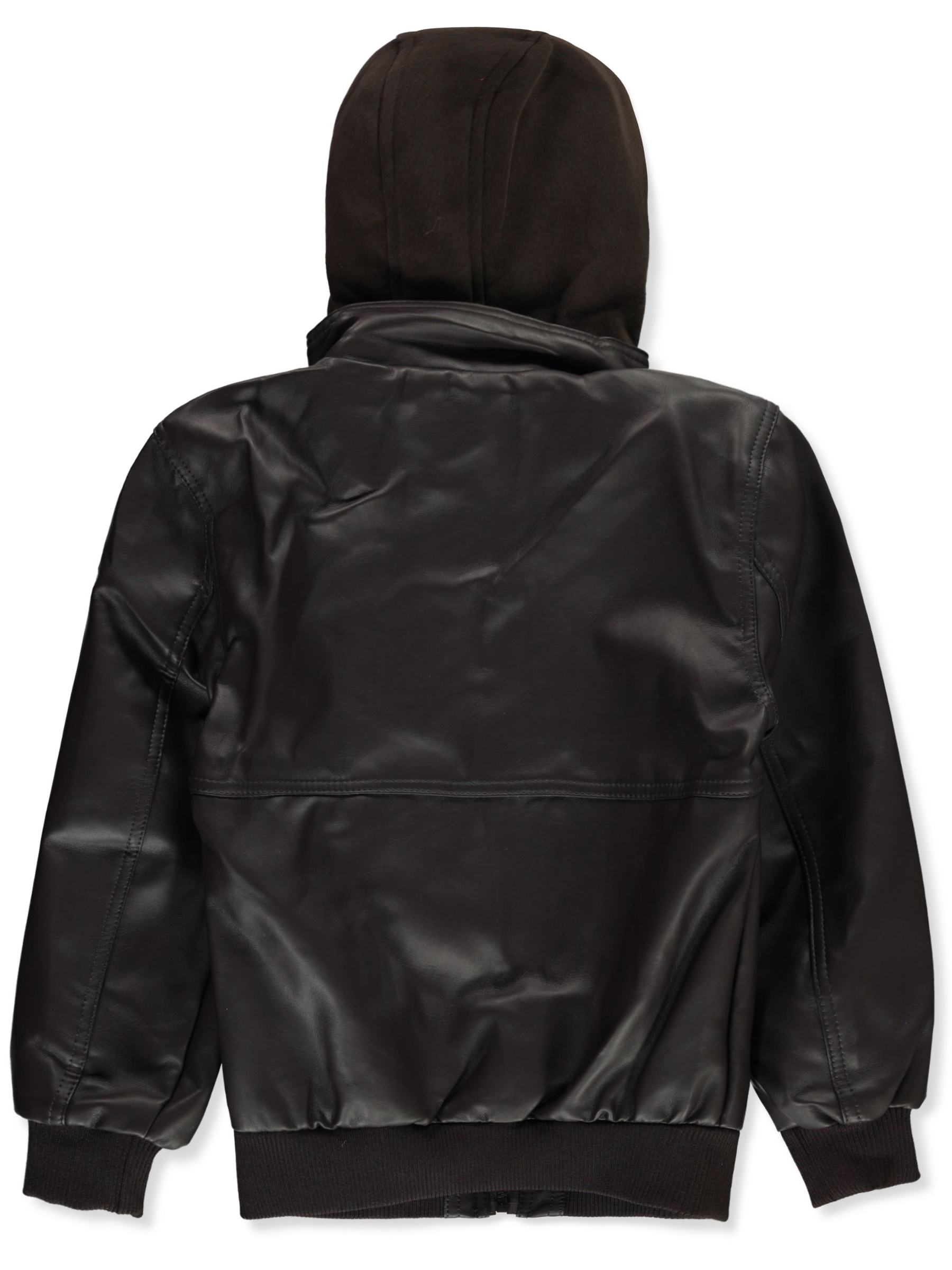 Urban Republic Boys' Faux-Leather Hooded Jacket - Picture 10 of 16