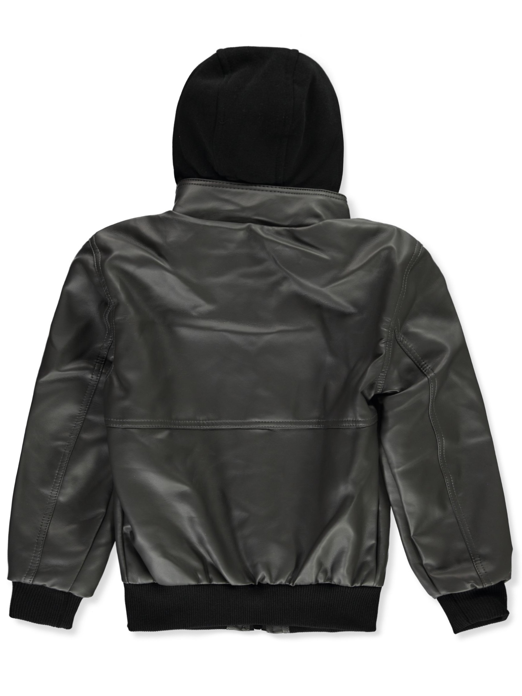 Urban Republic Boys' Faux-Leather Hooded Jacket - Picture 15 of 16