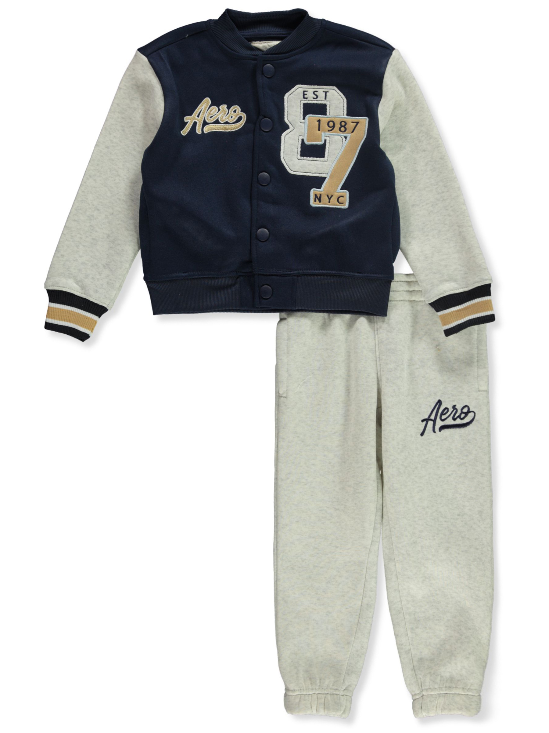 Aeropostale Boys' 2-Piece Joggers Set Outfit Color: black/gray Size: 2t - Picture 3 of 5