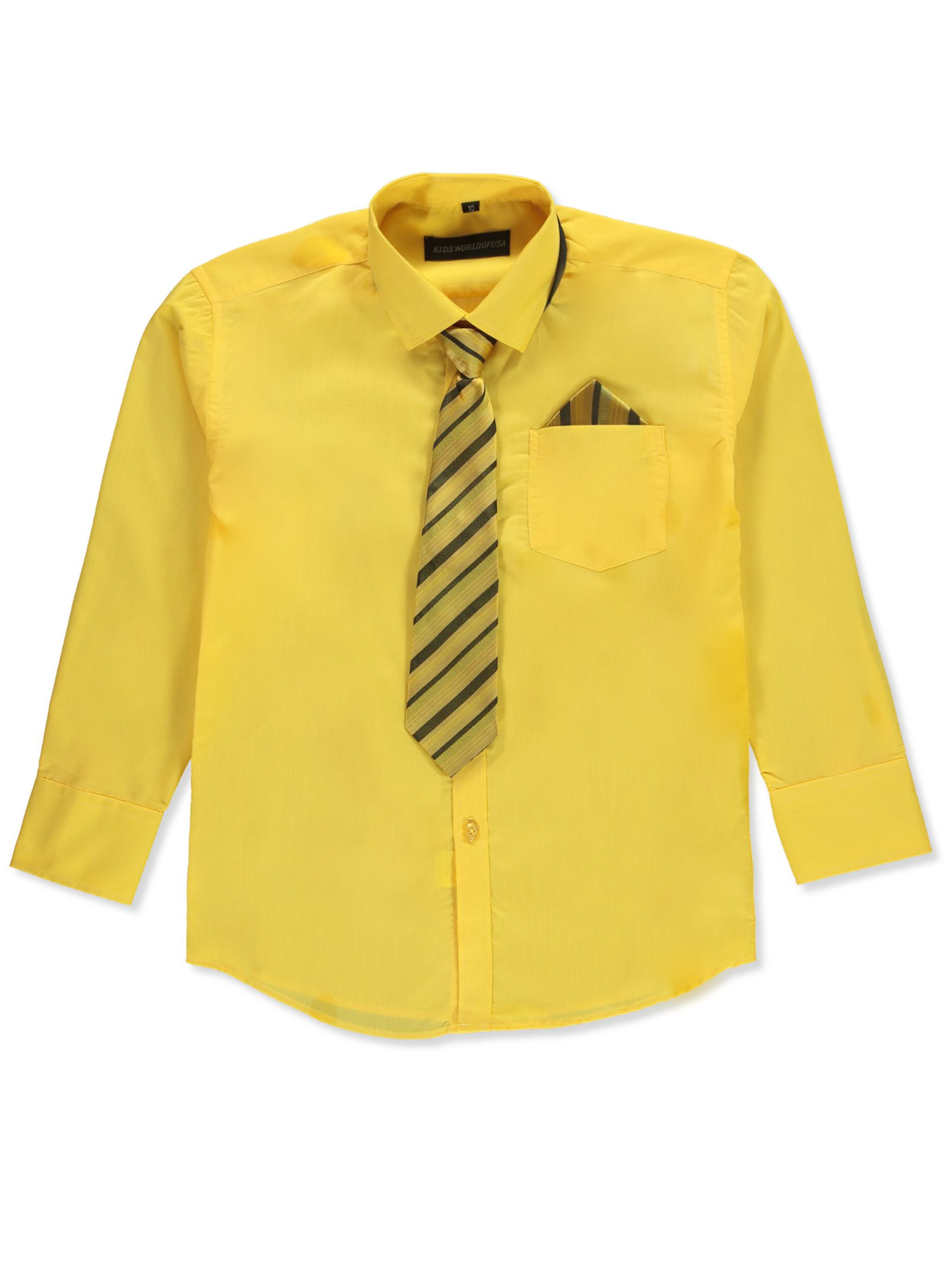 Kids World Boys' Dress Shirt & Tie (Patterns May Vary) | eBay