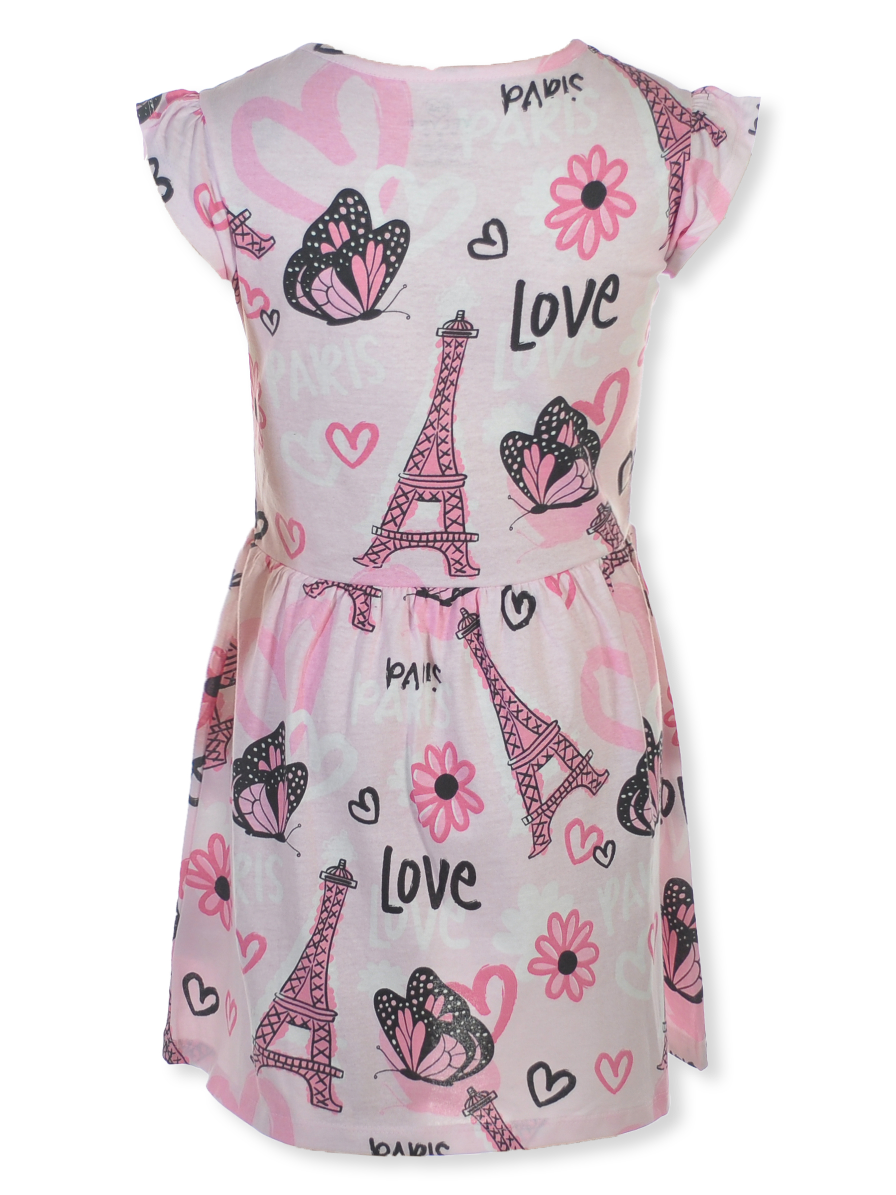 Rosa Samt Mädchen Schmetterling Kleid - Bild 8 von 8