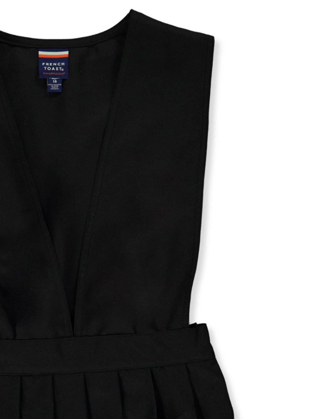French Toast Big Girls' "Stacy" V-Neck Wide Strap Jumper (Sizes 7 - 20) - Picture 5 of 12