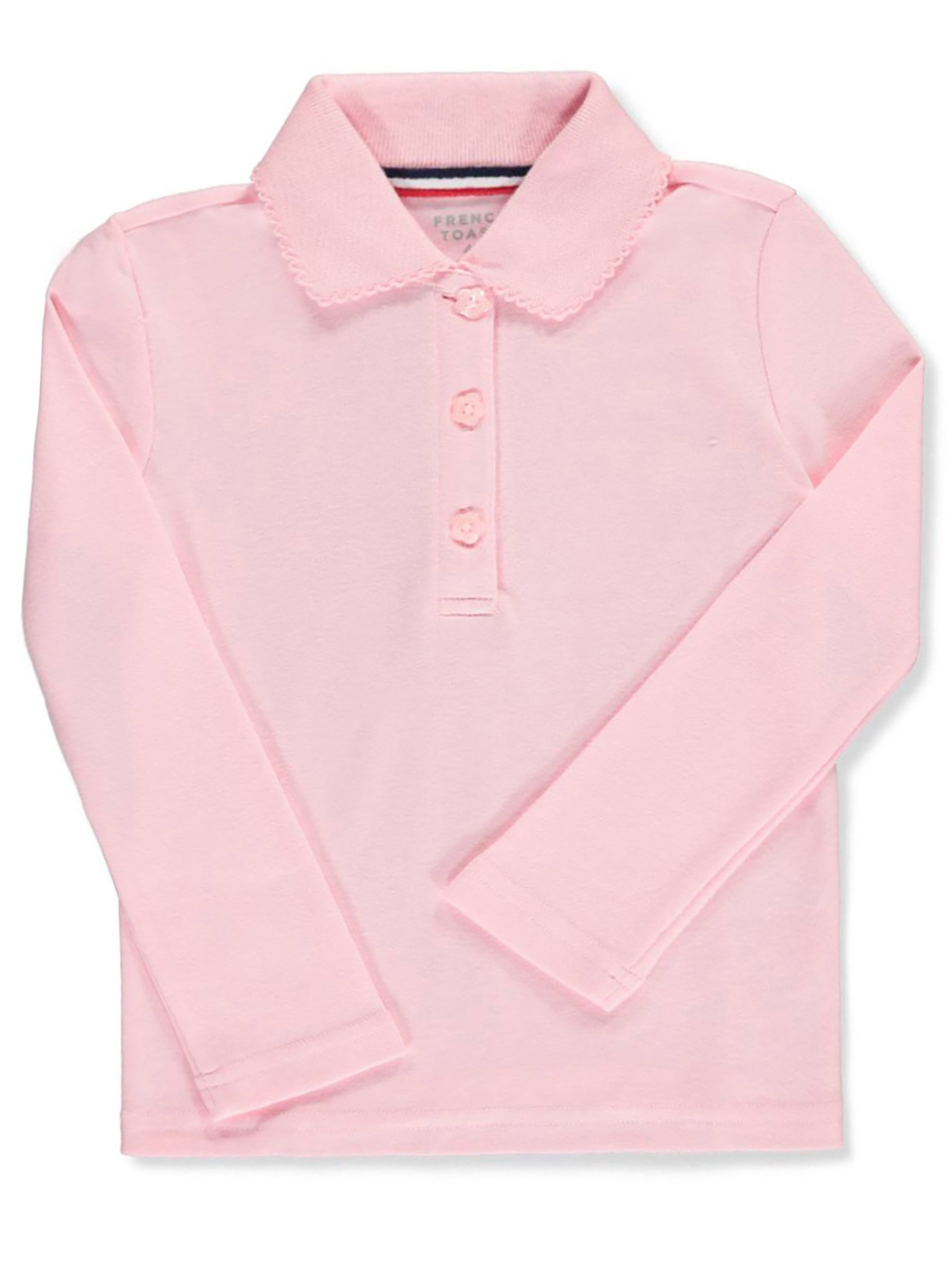 French Toast Little Girls’ Toddler L/S Fitted Knit Polo With Picot Collar (Sizes - Picture 4 of 4