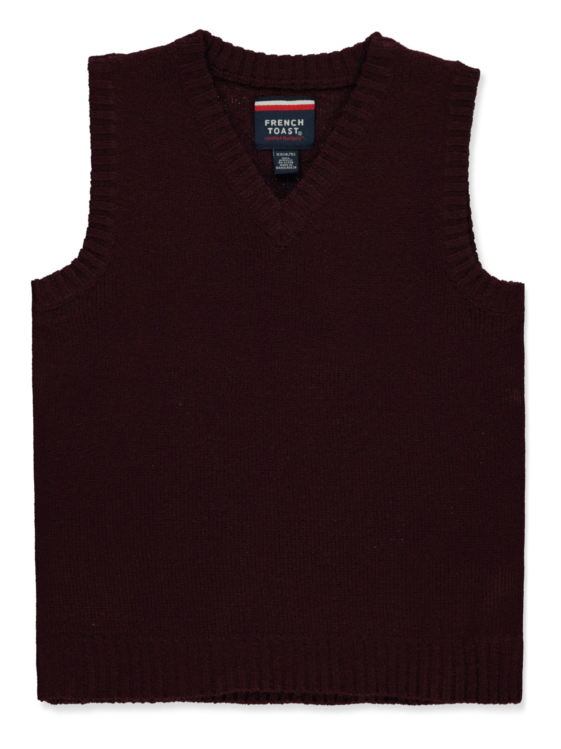 French Toast Boys' Knit Vest Color: burgundy Size: 8 - Picture 3 of 3