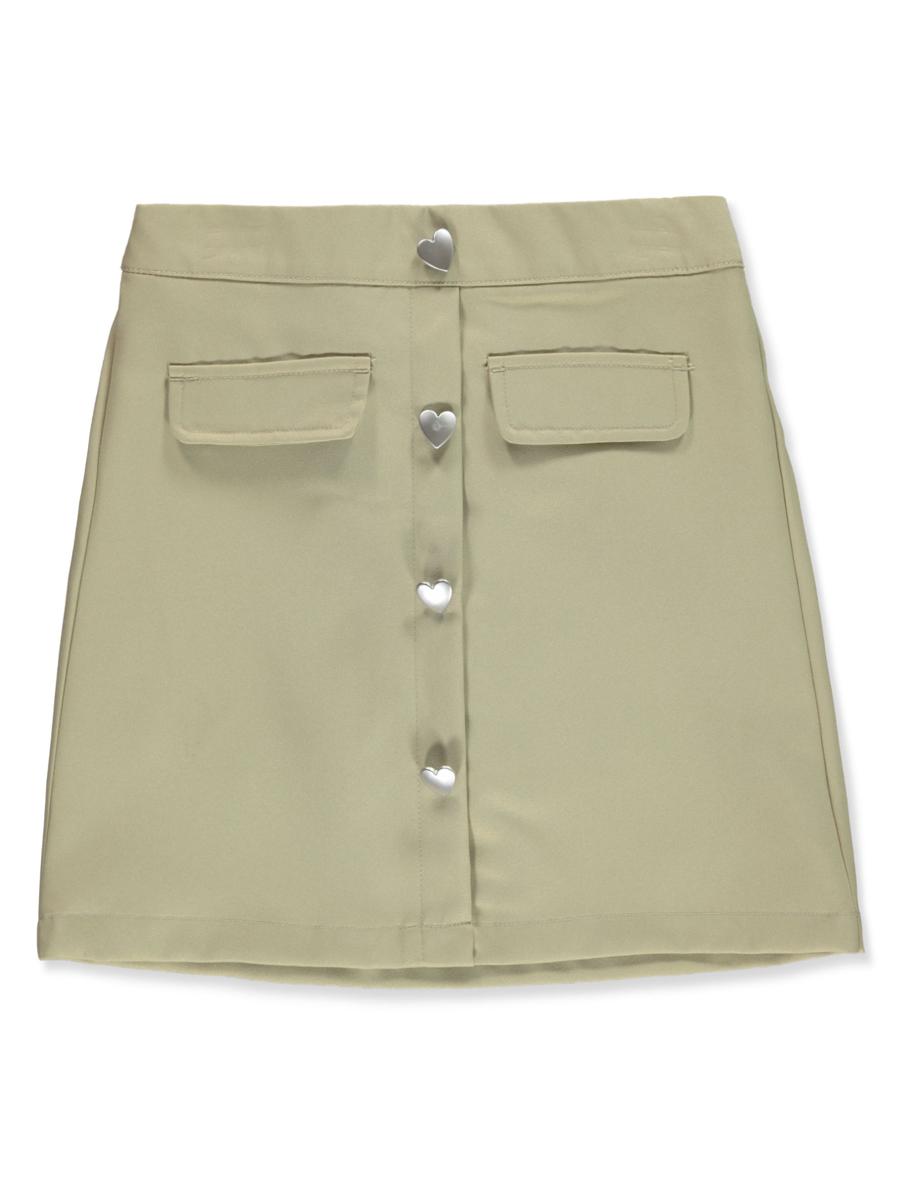 French Toast Girls' Heart Button Scooter Skirt Color: khaki Size: 6 - 第 7/7 張圖片