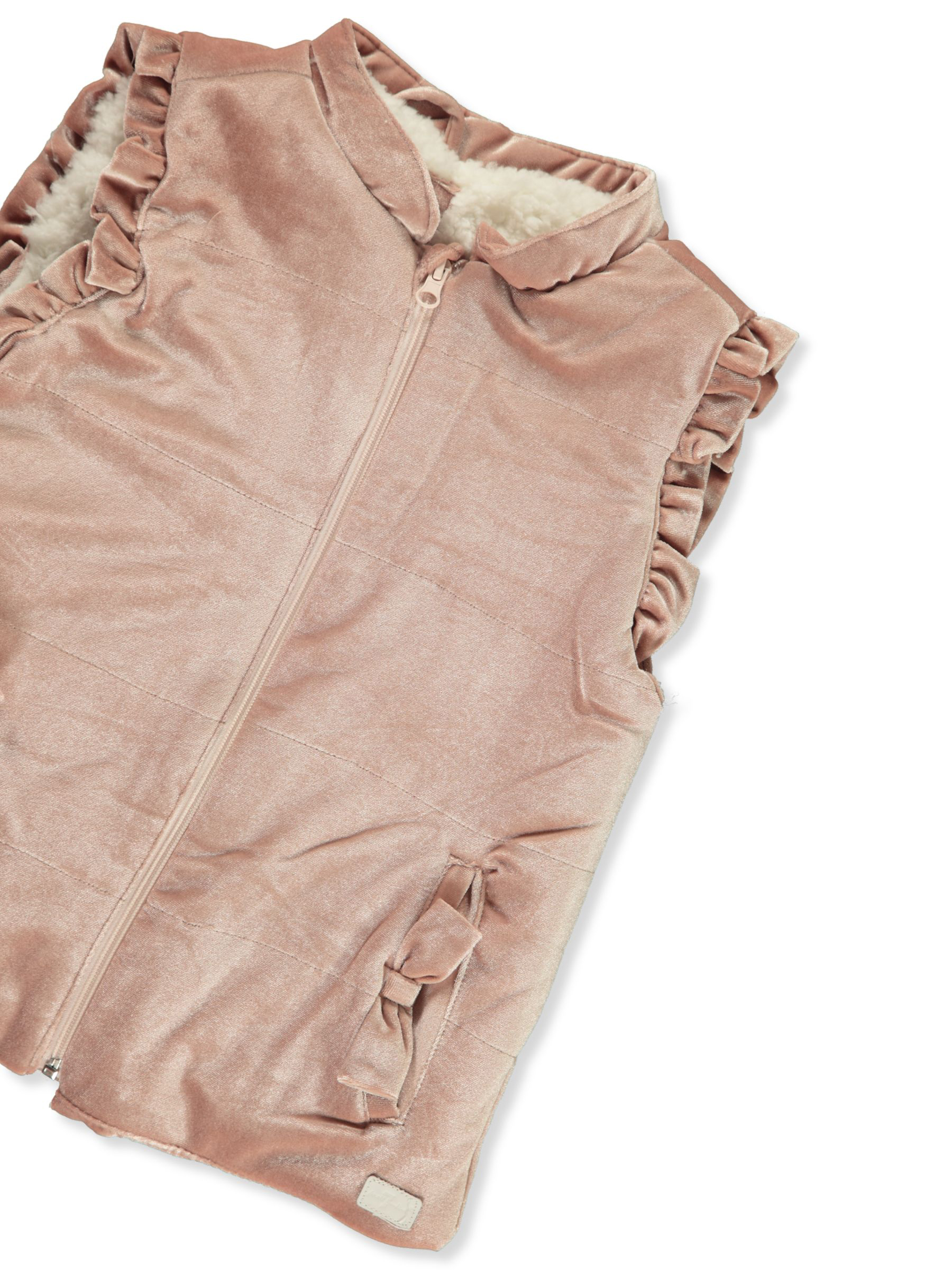 For All Mankind Girls' Velour Vest Color: burgundy Size: 14 - Picture 8 of 8