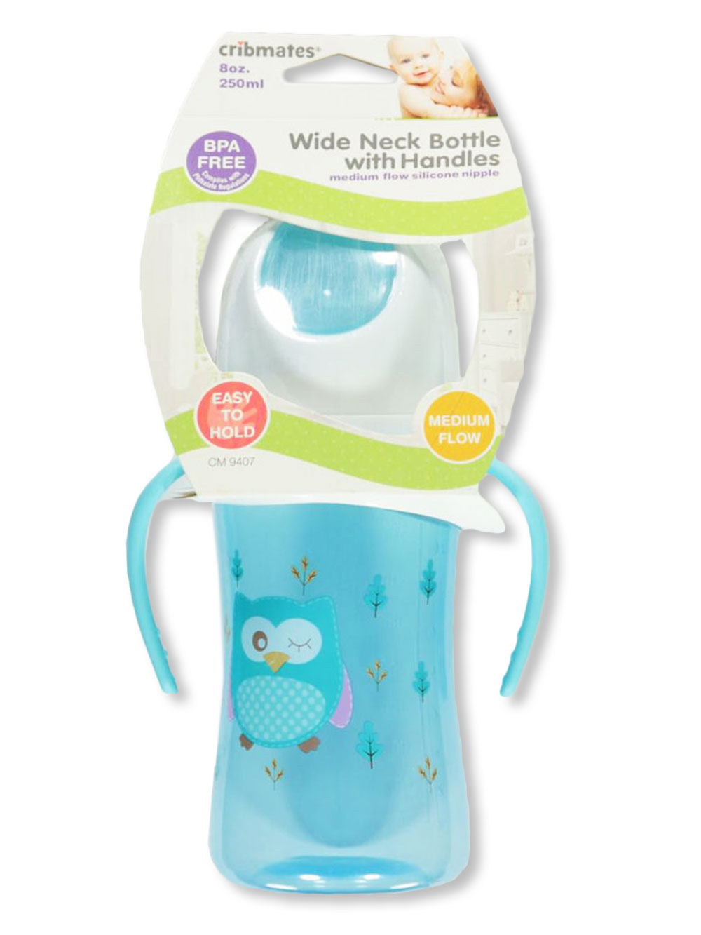 Cribmates Wide Neck Bottle with Handles (8 oz.)