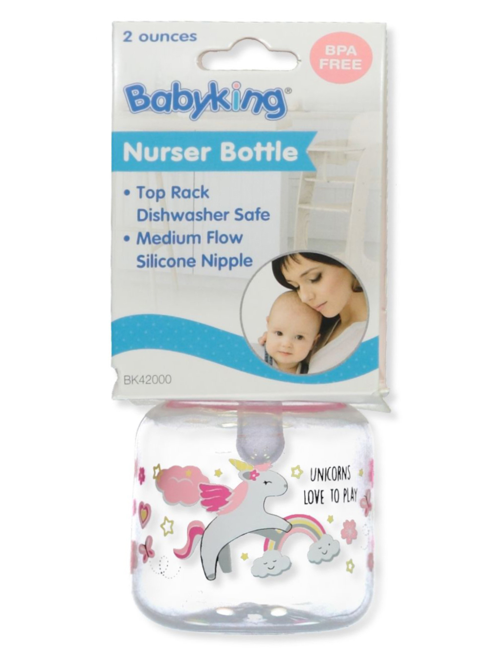 Babyking 2 oz. Girls' Preemie Baby Bottle