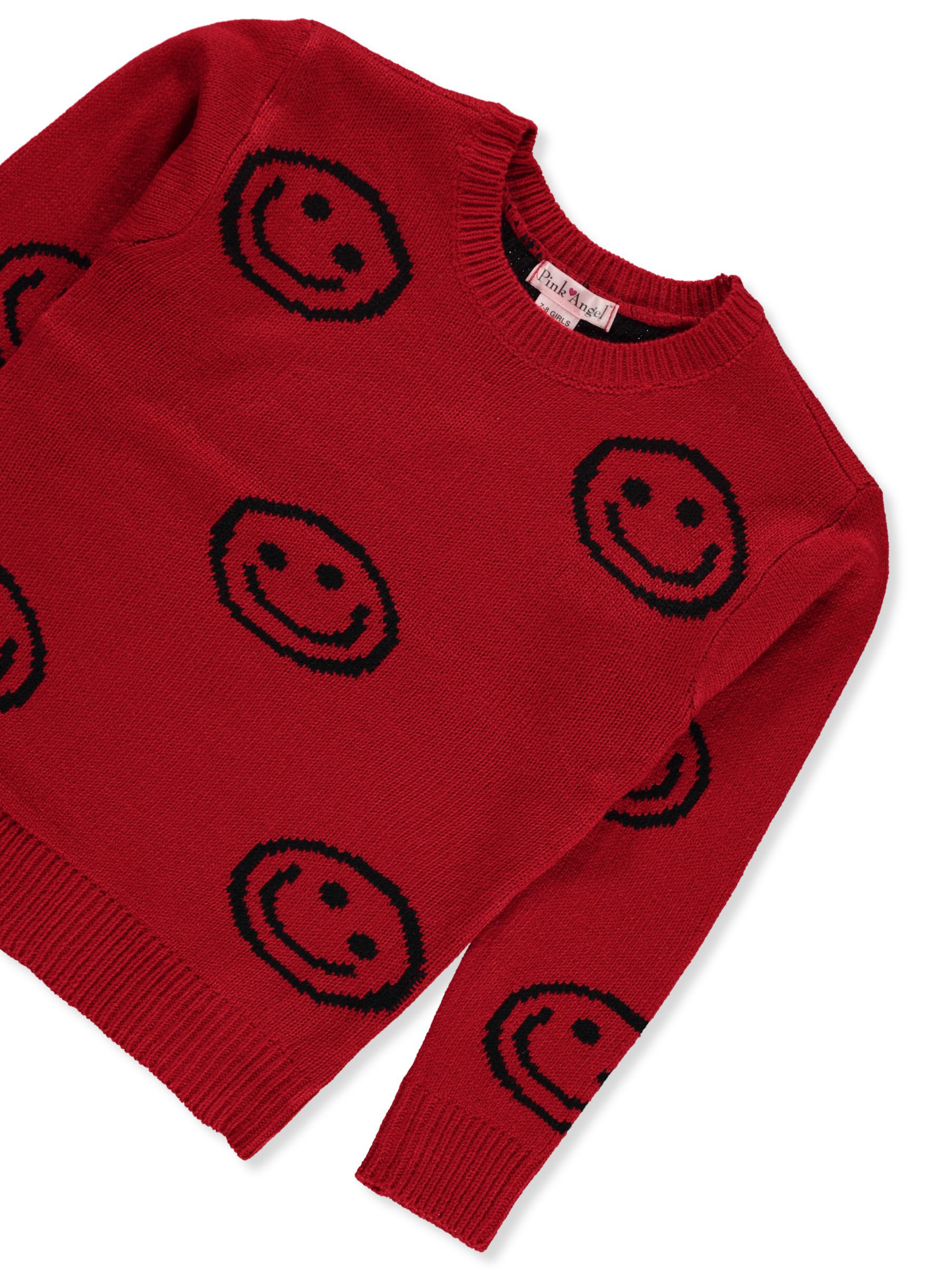 Pink Angel Girls' Allover Smile Sweater Color: black/hot pink Size: 2t - Picture 7 of 13