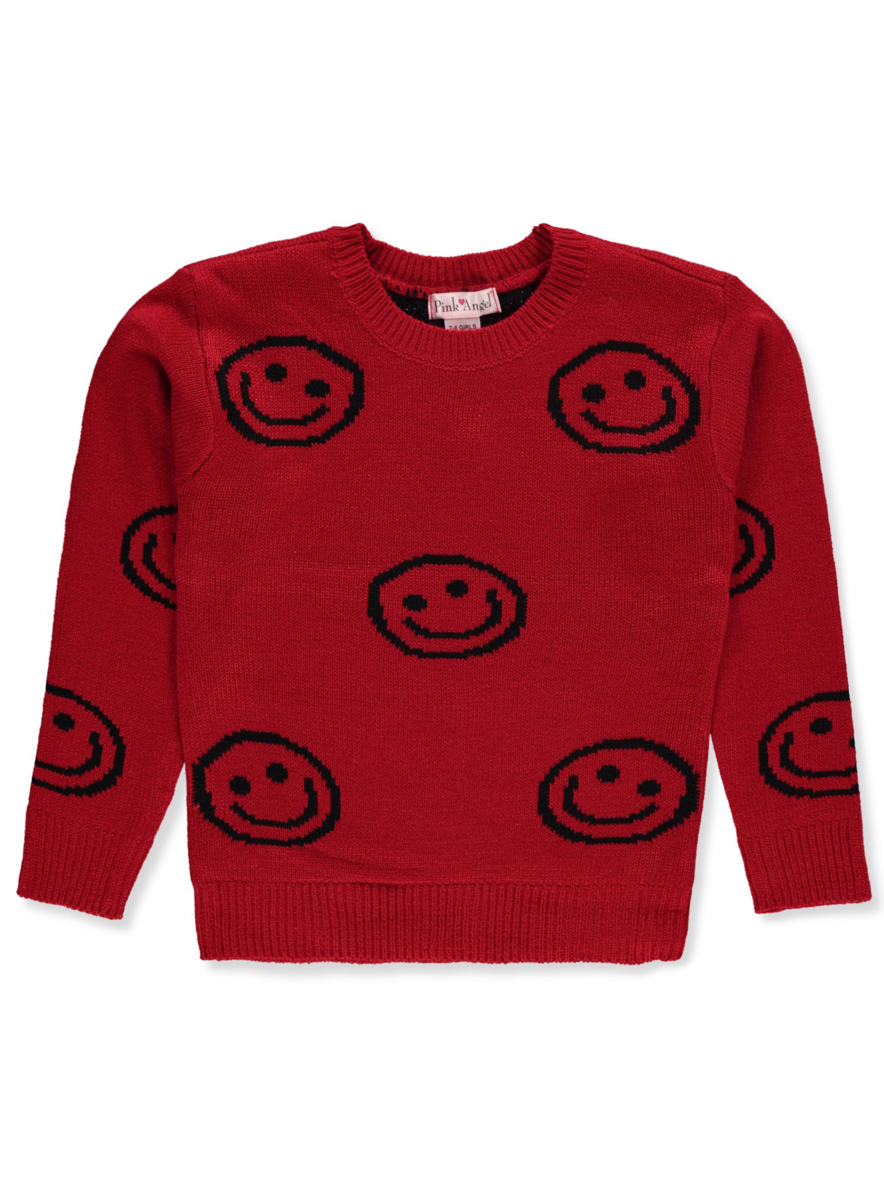 Pink Angel Girls' Allover Smile Sweater Color: black/hot pink Size: 2t - Picture 5 of 13