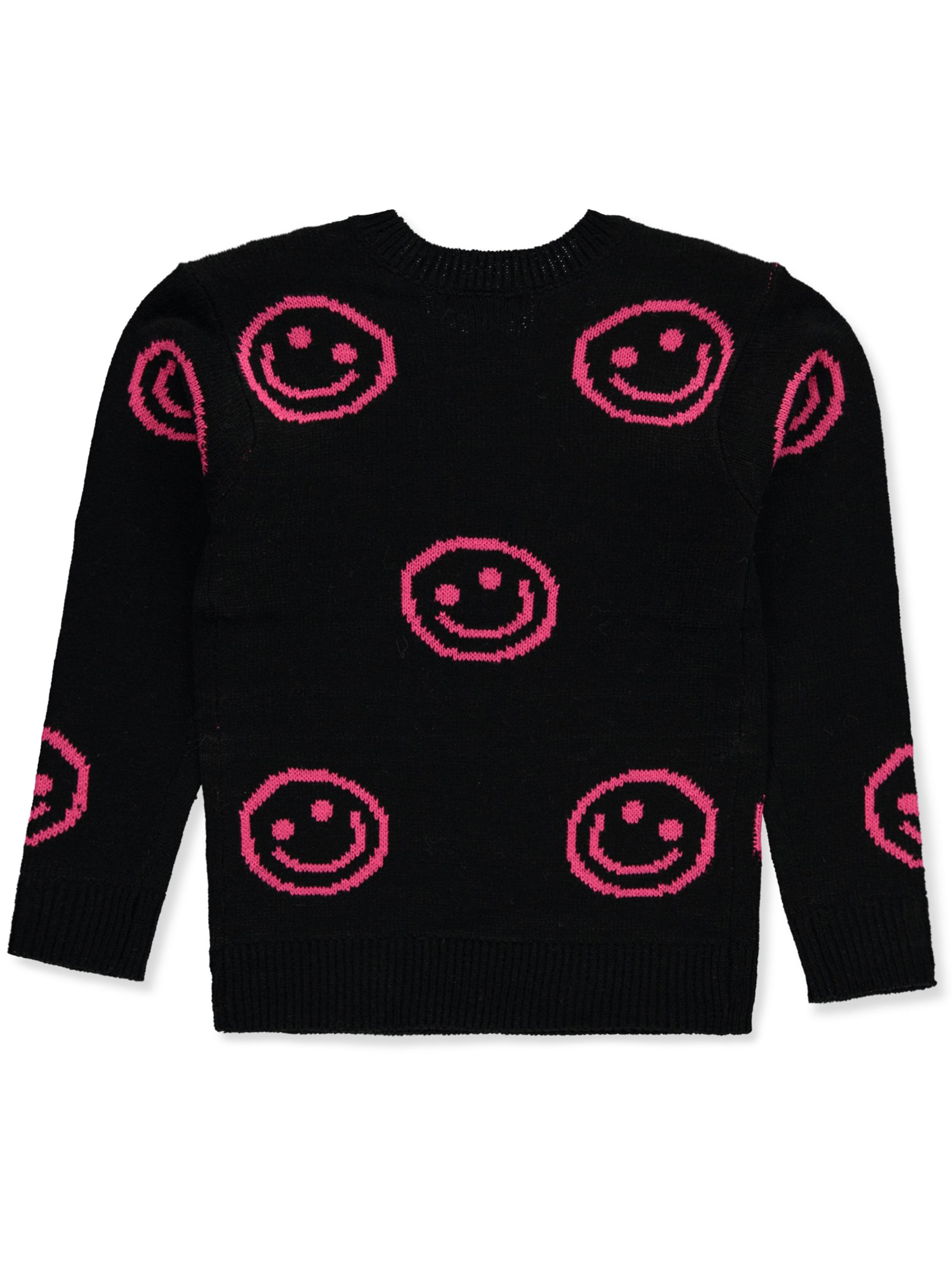 Pink Angel Girls' Allover Smile Sweater Color: black/hot pink Size: 2t - Picture 10 of 13
