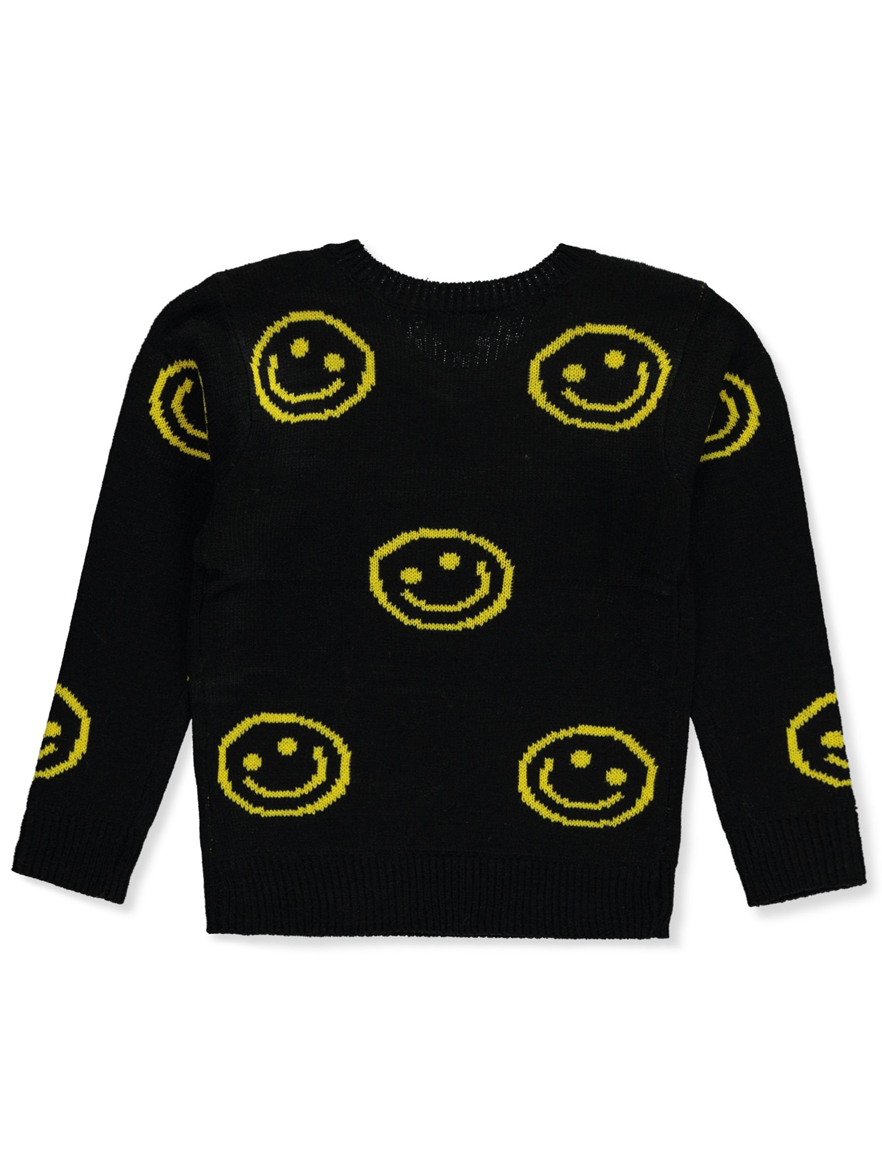 Pink Angel Girls' Allover Smile Sweater Color: black/hot pink Size: 2t - Picture 12 of 13