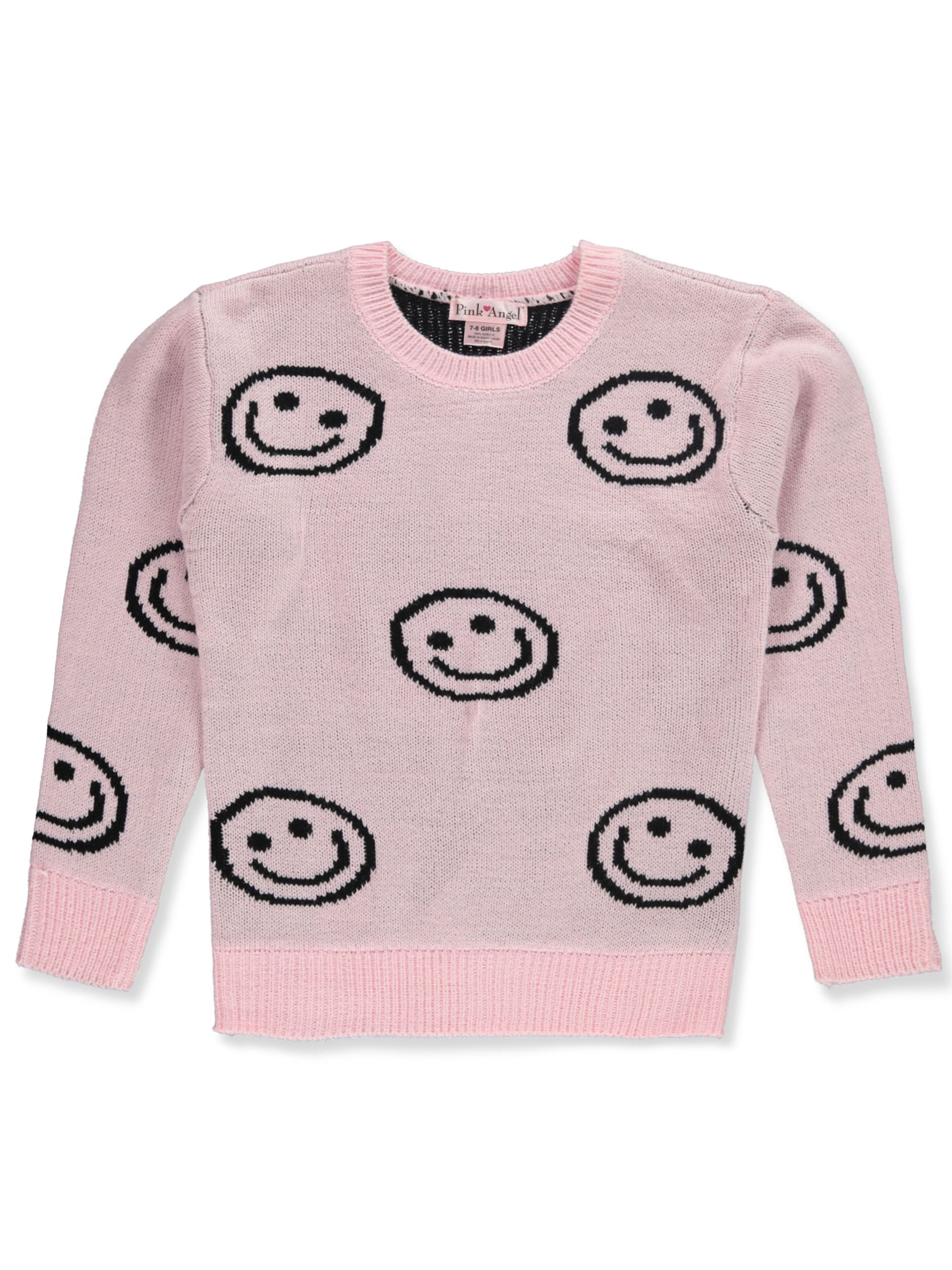Pink Angel Girls' Allover Smile Sweater Color: black/hot pink Size: 2t - Picture 8 of 13