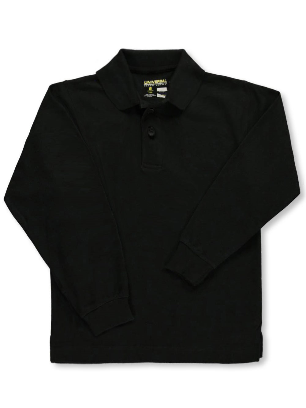 Universal Unisex L/S Pique Polo (Sizes 8 - 20) Color: black Size: 10 - Picture 11 of 11