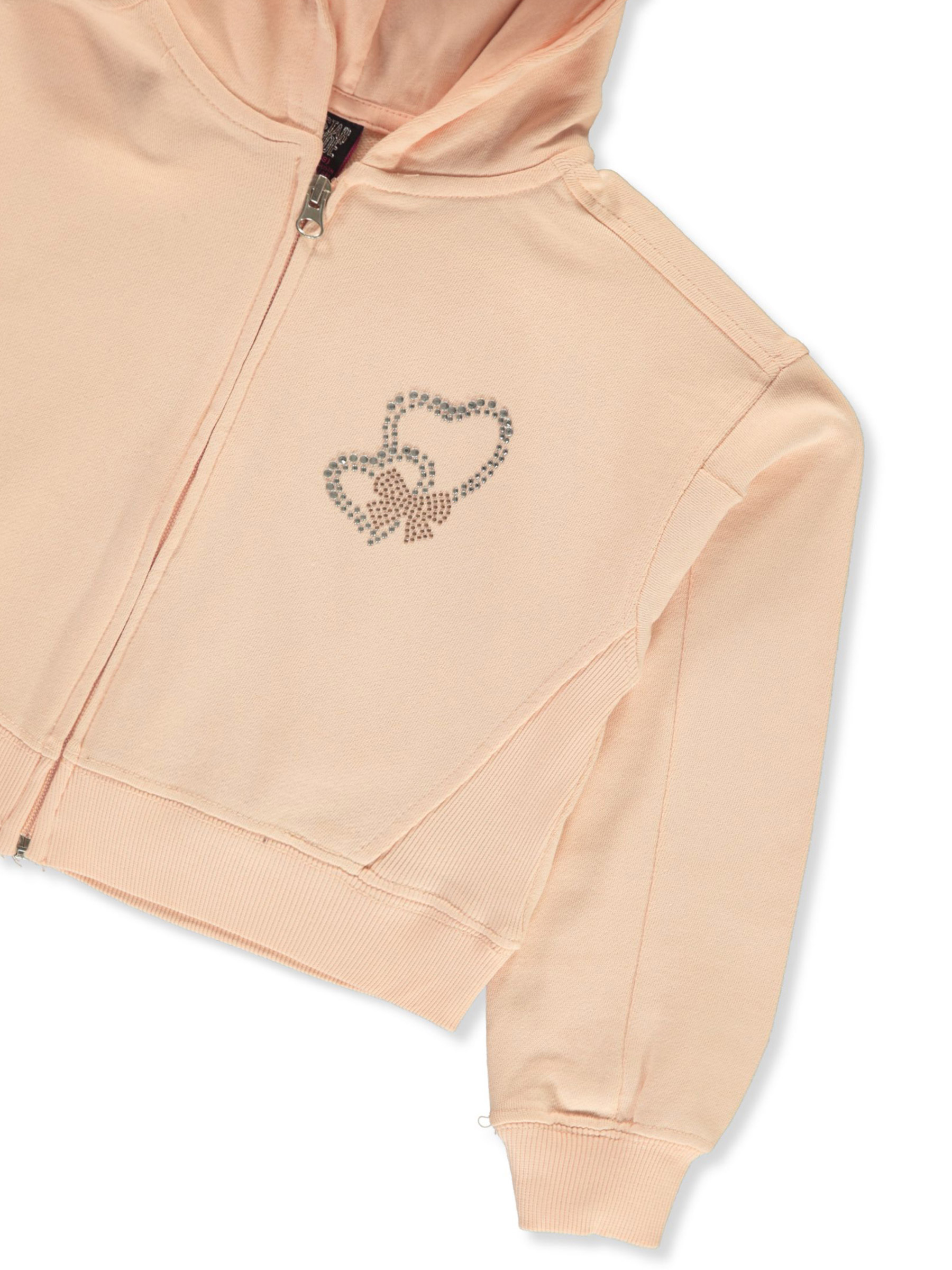 Star Ride Girls' French Terry Hoodie Color: aqua Size: 4 - Picture 9 of 13