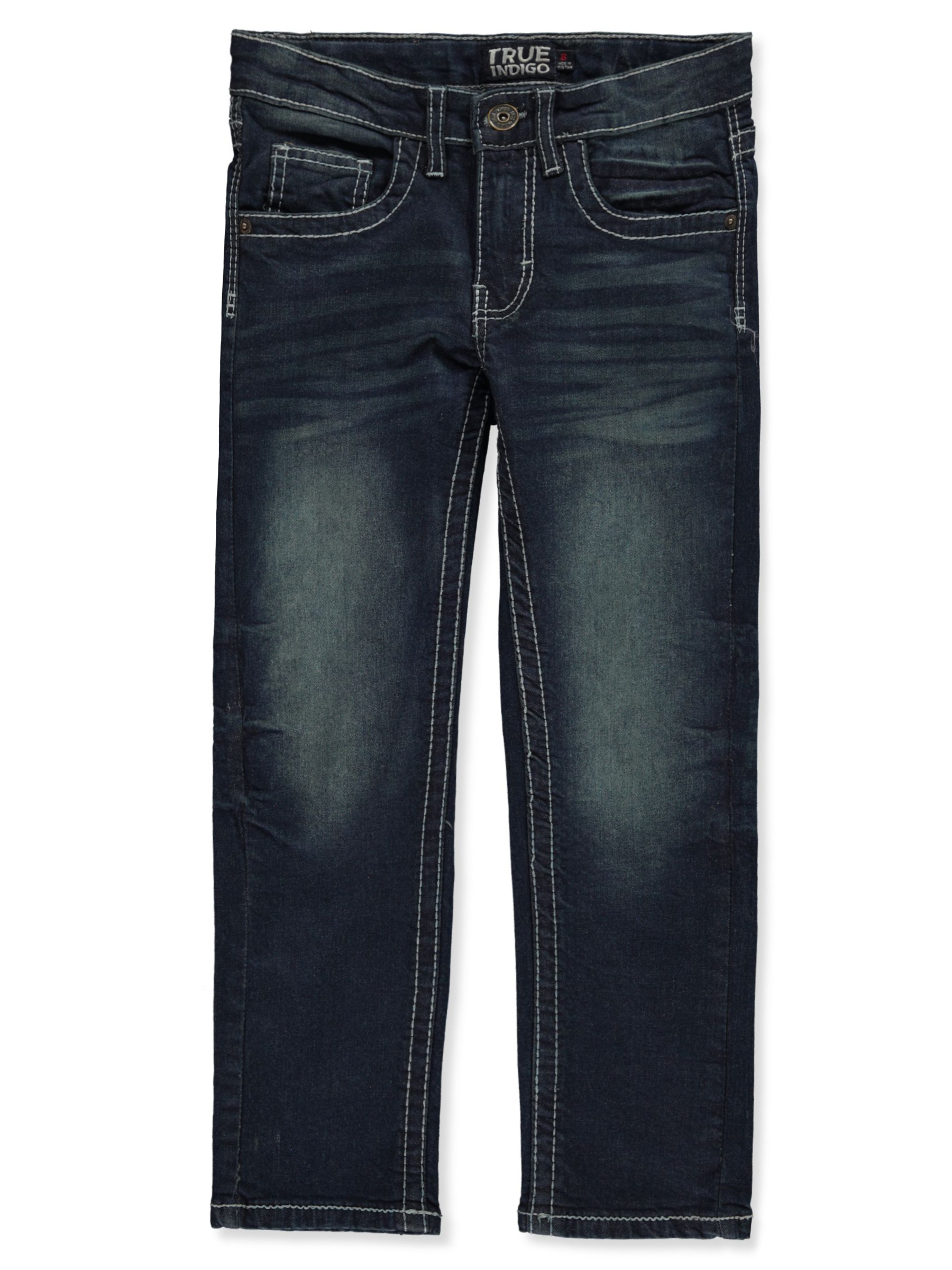 True Indigo Boys' Thick Stitch Jeans Color: light blue Size: 2t - Picture 3 of 5