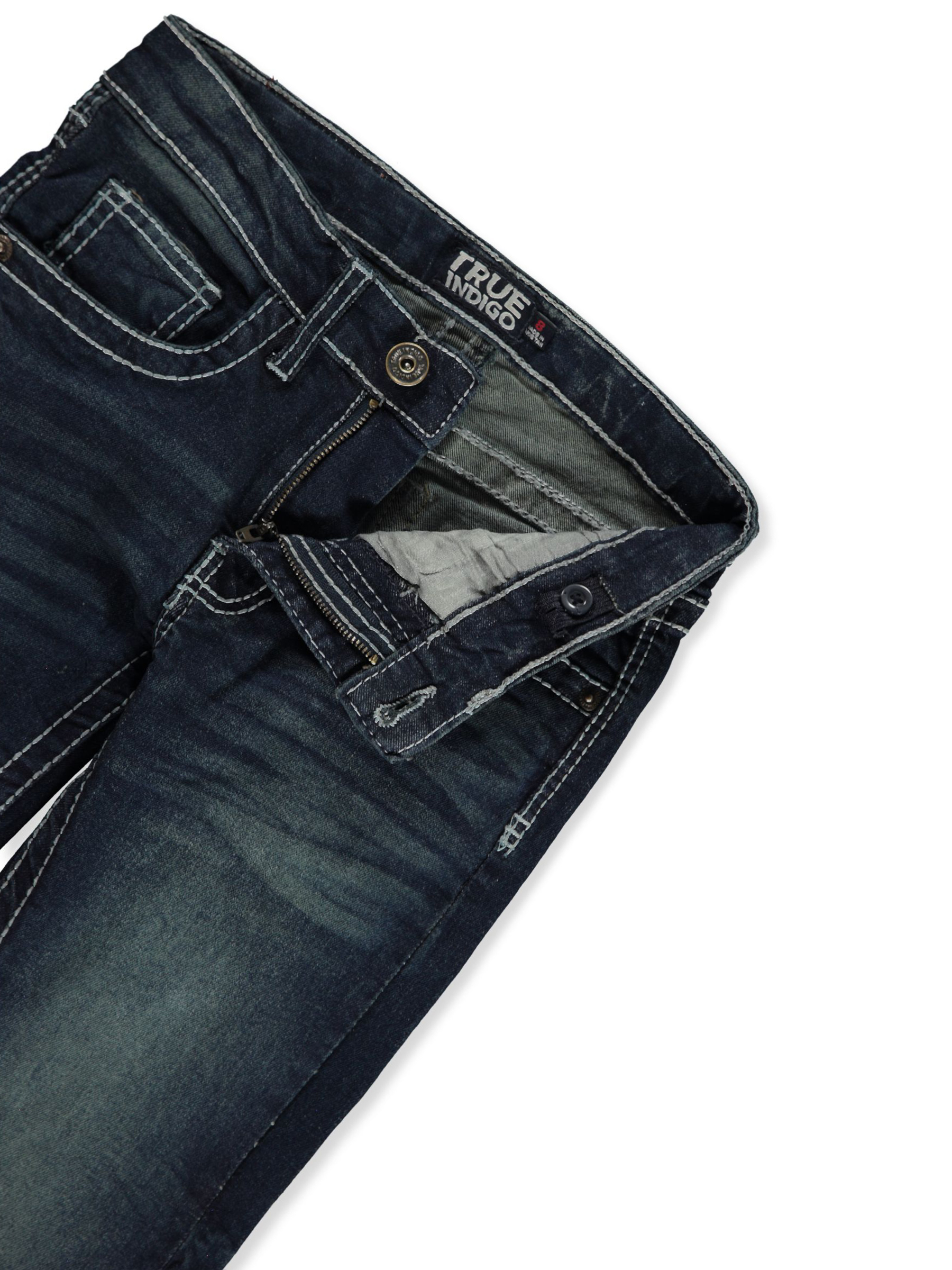 True Indigo Boys' Thick Stitch Jeans Color: light blue Size: 2t - Picture 5 of 5