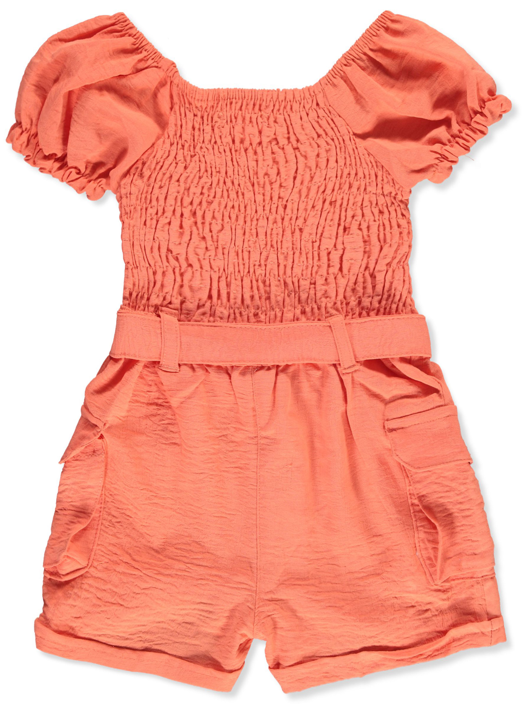 Girls Hearts Girls' Ruched Airflow Romper - Picture 7 of 7