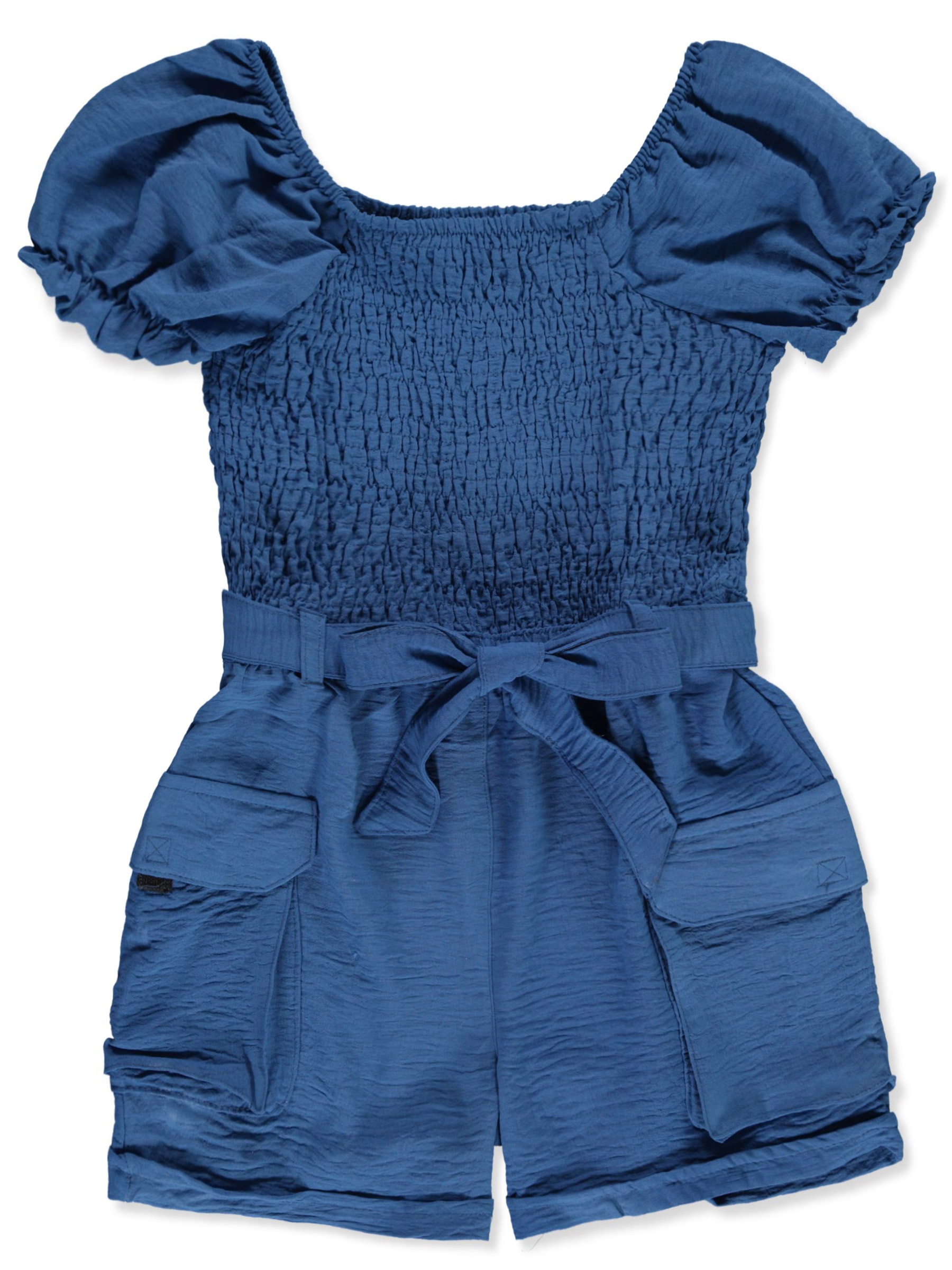 Girls Hearts Girls' Ruched Airflow Romper - Picture 3 of 7