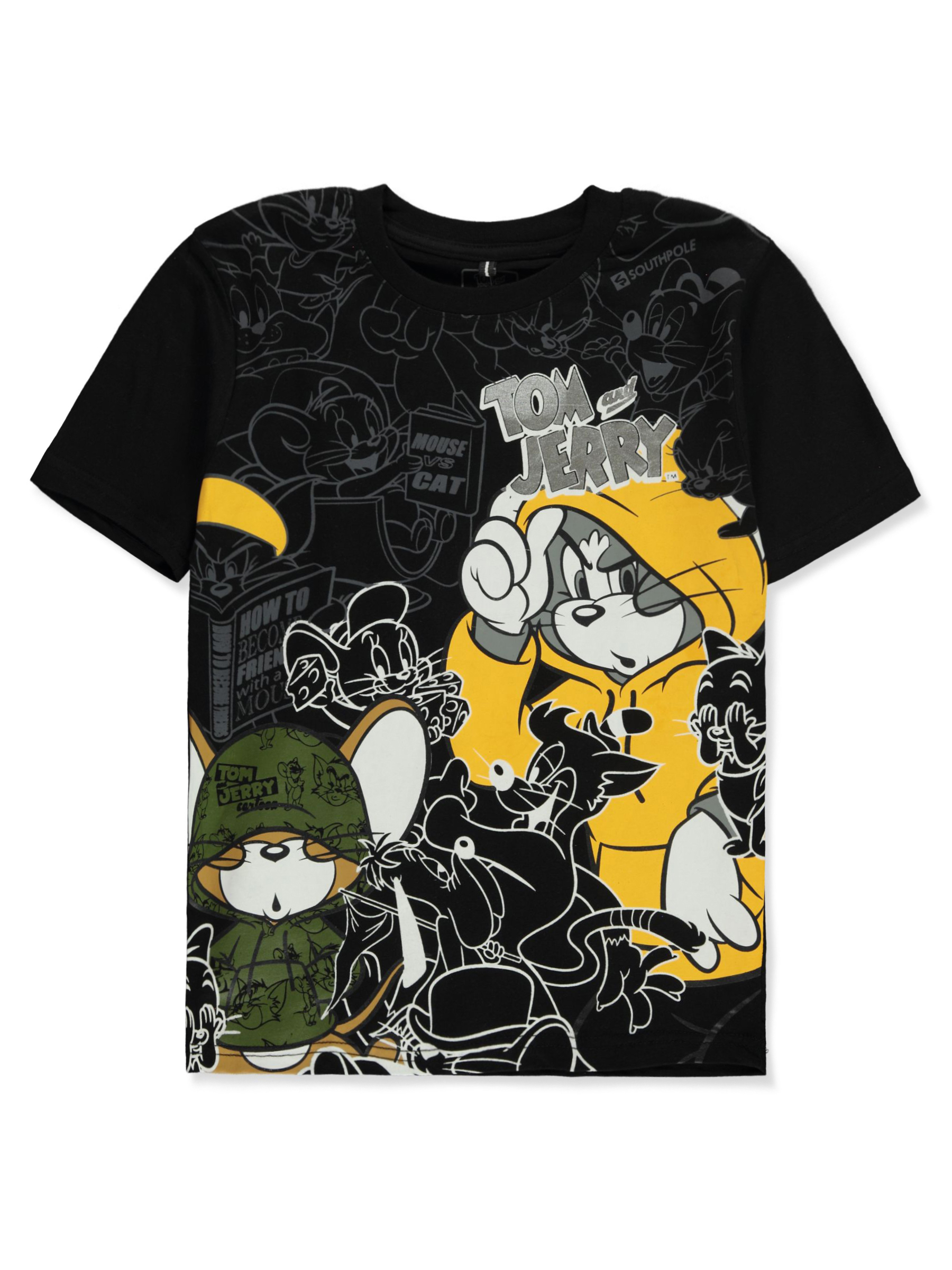 Tom & Jerry Boys' Foil T-Shirt Color: black Size: 14 - 16 - Picture 10 of 10