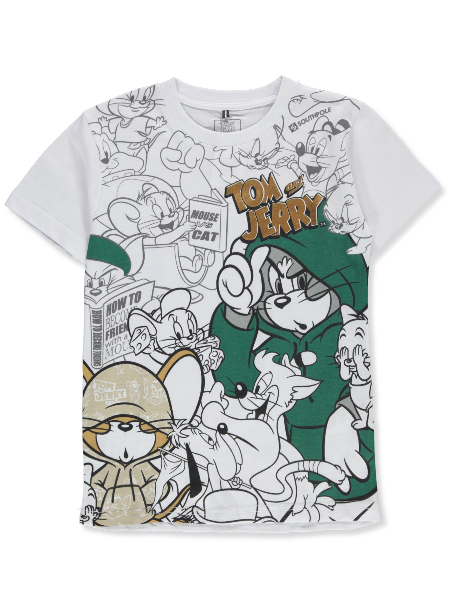 Tom & Jerry Boys' Foil T-Shirt Color: black Size: 14 - 16 - Picture 7 of 10